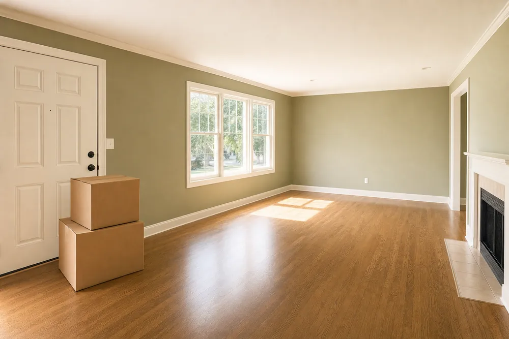 Empty, freshly cleaned home ready for move-out